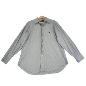 Polo‎ Ralph Lauren Andrew 100% Cotton Button Down Shirt Men's 16.5 (34/35) Gray